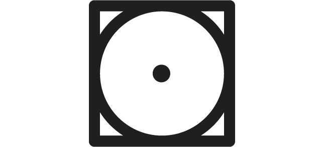 Symbool enkel in droogkast in een programma op lage temperatuur